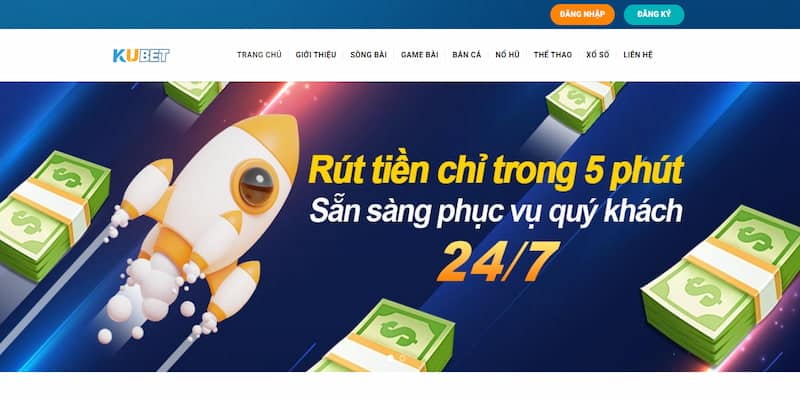 Giao diện của nhà cái Kubet trên website